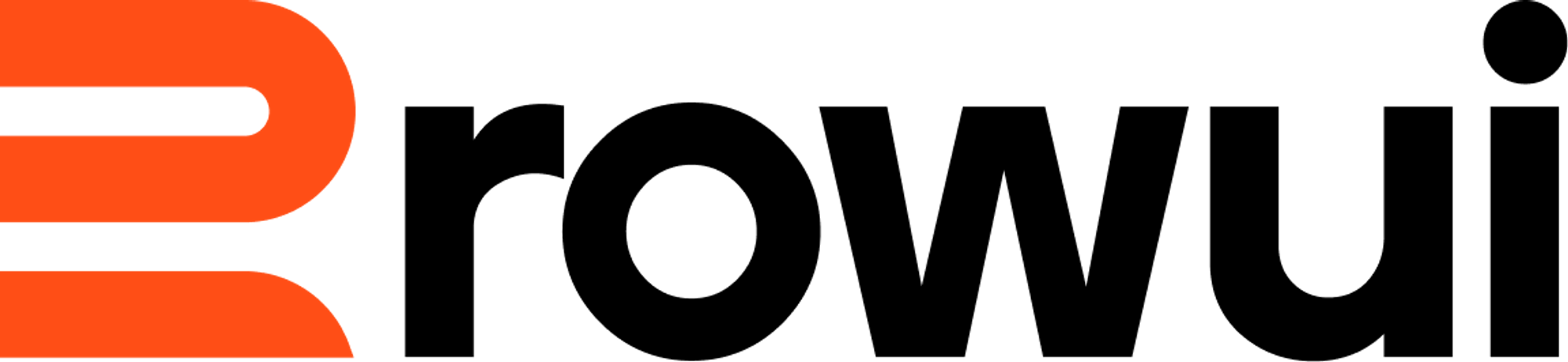 Modern logo design for rowui.com